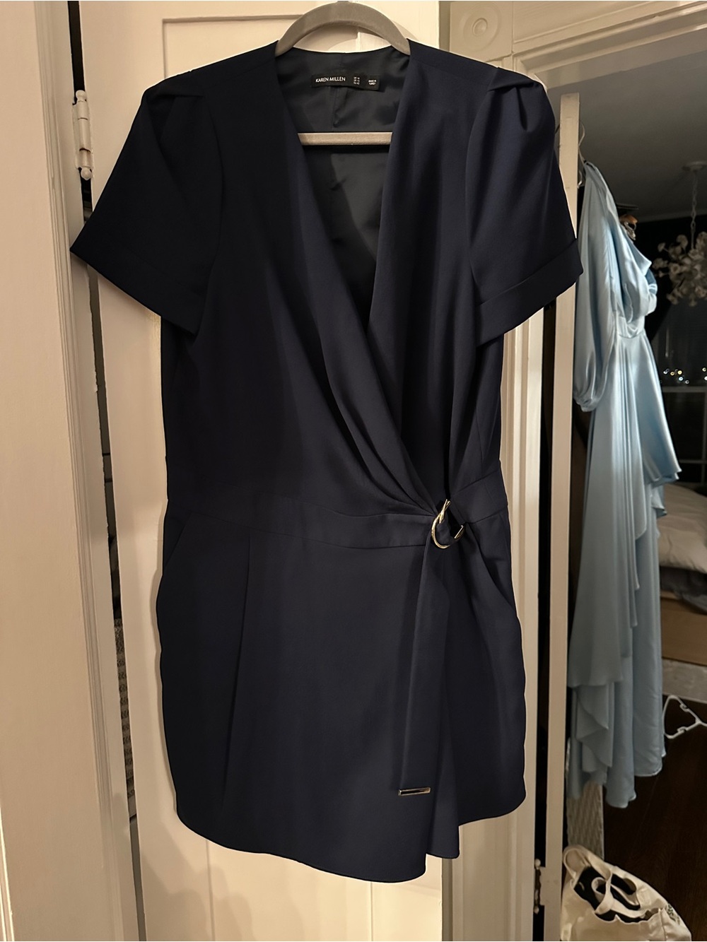 Karen Millen Navy Wrap Romper